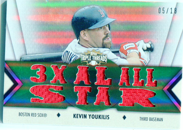 Kevin Youkilis 2012 Triple Threads Game-Used Memorabilia Card /18