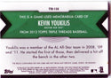 Kevin Youkilis 2012 Triple Threads Game-Used Memorabilia Card /18