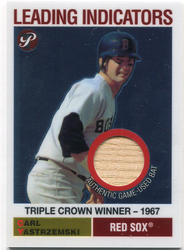 Carl Yastrzemski 2005 Topps Pristine Game Used Bat Card