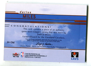 Darius Miles 2002-03 Fleer #jhdm Jersey Card