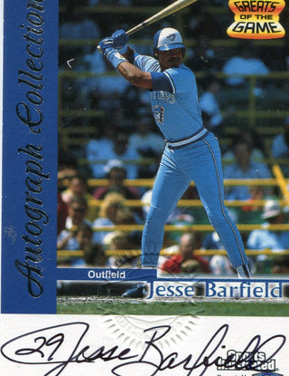 Jesse Barfield Autographed Fleer Card