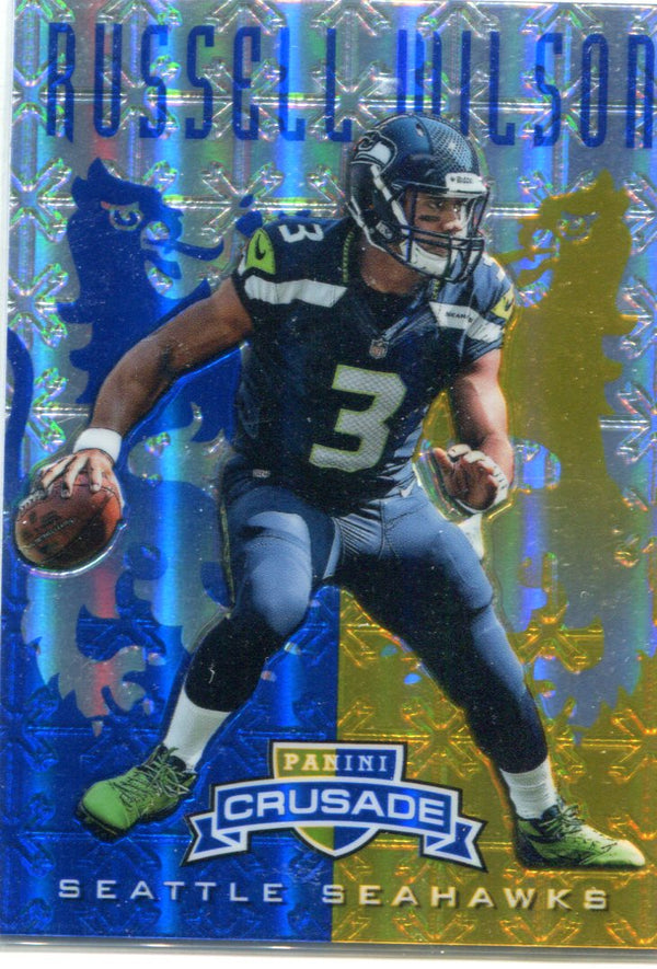 Russell Wilson 2013 Panini Rookies & Stars Crusade Unsigned Refractor Card