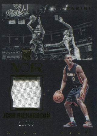 Josh Richardson 2015 Panini Noir Used Jersey Patch Rookie Card 20/49