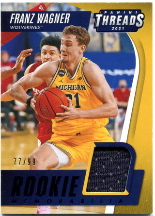 Franz Wagner 2021 Chronicles Panini Threads Rookie Card 77/99