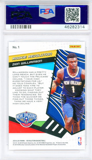 Zion Williamson 2019 Panini Revolution Rookie Card #1 (PSA Mint 9)