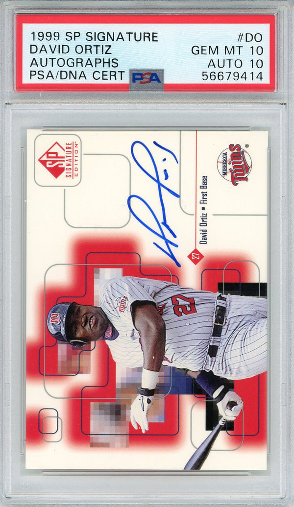 David Ortiz Autographed 1999 Upper Deck SP Card #DO (PSA10/10)