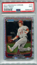 Mike Trout 2012 Bowman Chrome XFRACTOR #157 PSA Mint 9