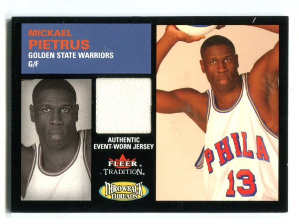 Mickael Pietrus 2003-04 Fleer Throwback Threads Jersey Card #TTMP