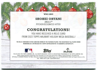 Shohei Ohtani Holiday Mega Box Jersey Card