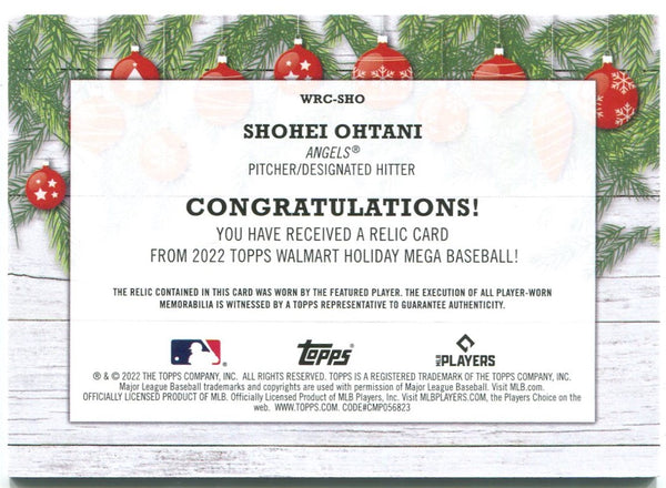 Shohei Ohtani Holiday Mega Box Jersey Card