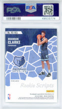 Brandon Clarke Autographed 2019 Panini Mosaic Rookie Scripts Card #RSBCL (PSA Mint 9)