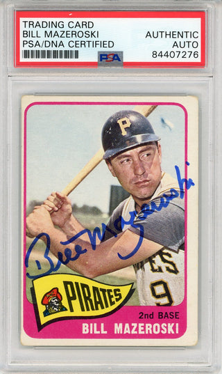 Bill Mazeroski Autographed 1965 Topps Card #95 (PSA)