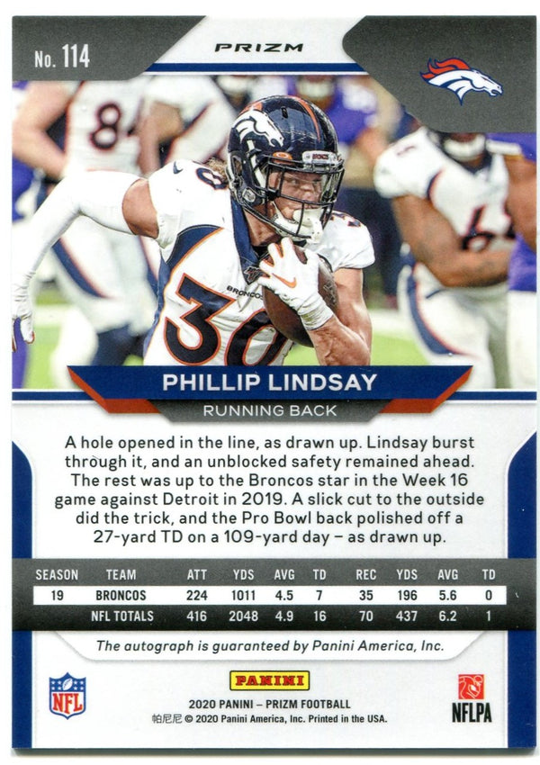 Phillip Lindsey Panini Prizm 2020 Auto