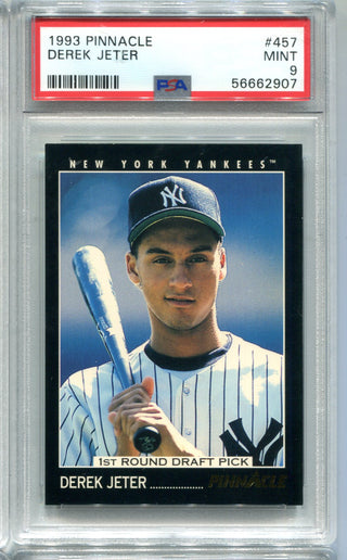 Derek Jeter 1993 Pinnacle #457 PSA Mint 9 Card