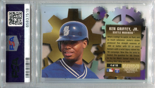 Ken Griffey Jr. 1996 Fleer Ultra Hitting Machines #4 PSA NM-MT 8 Card