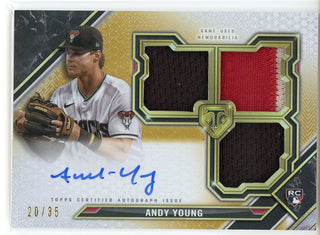 Andy Young Autographed 2021 Topps Triple Threads Rookie Jersey Card #RFPAR-AY