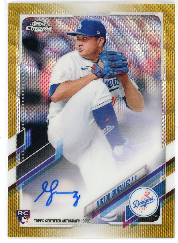 Victor Gonzalez Autographed 2021 Topps Chrome Gold Rookie Card #RA-VG