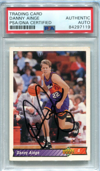 Danny Ainge Autographed 1992-93 Upper Deck Card (PSA)