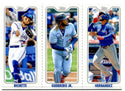 Bo Bichette Vladimir Guerrero Jr Teoscar Hernandez Topps Triple Card