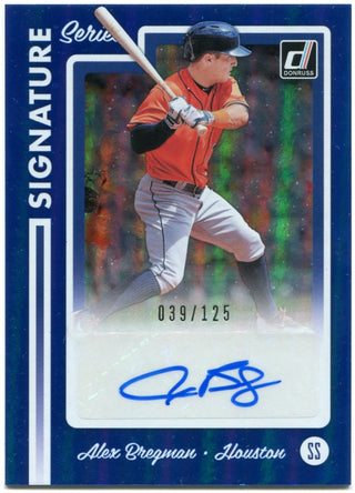 Alex Bregman Panini Donruss Signature Series Auto 039/125