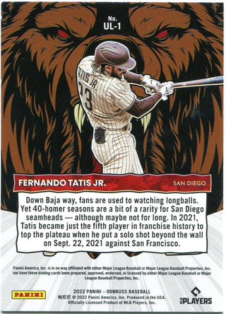 Fernando Tatis Jr Panini Donruss Unleashed 2022