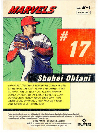 Shohei Ohtani 2022 Panini Donruss Marvels Insert Card #M-9