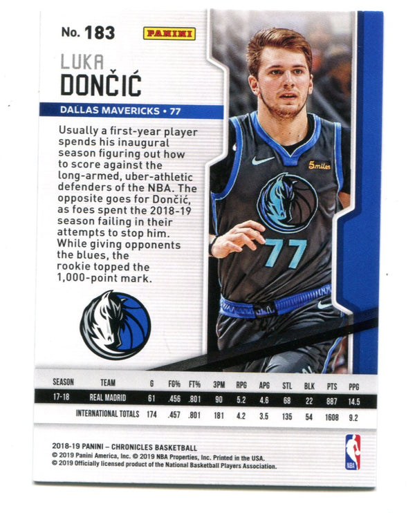 Luka Doncic 2018-19 Chronicles Playoff #183 Bronze Rookie Card