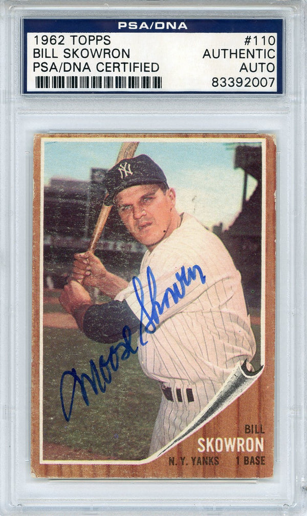 Bill Skowron Autographed 1962 Topps Card #110 (PSA)