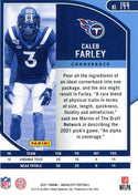 Caleb Farley 2021 Panini Absolute Rookie Card