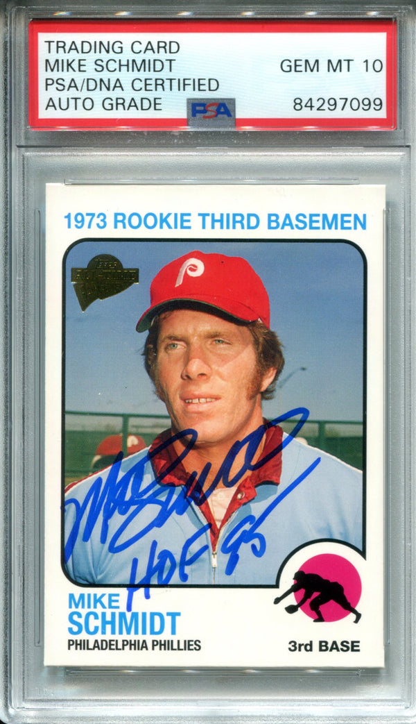 Mike Schmidt "HOF 95" Autographed 2005 Topps Card (PSA)