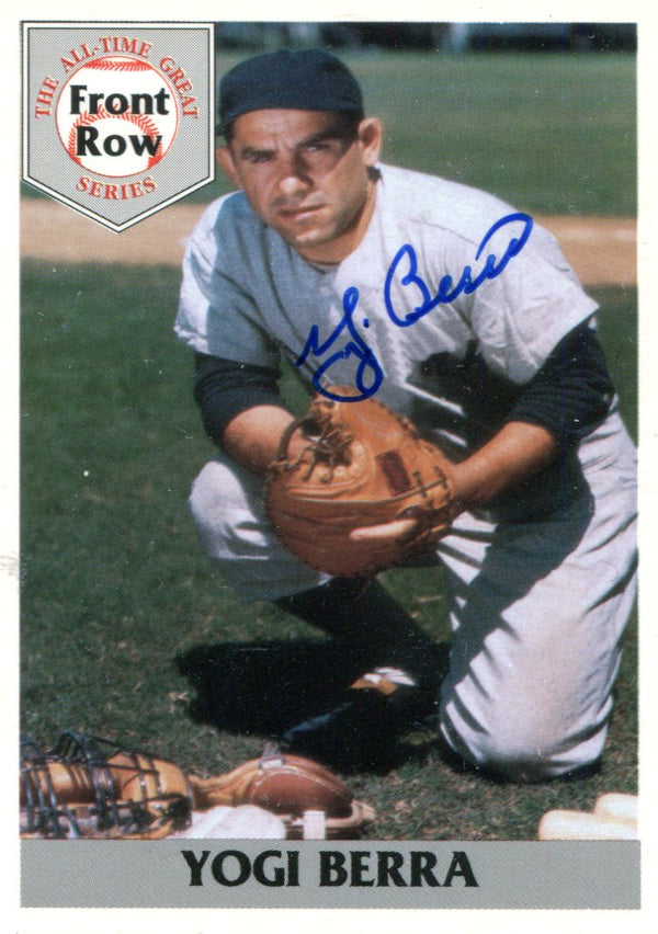 Yogi Berra Autographed Front Row Card