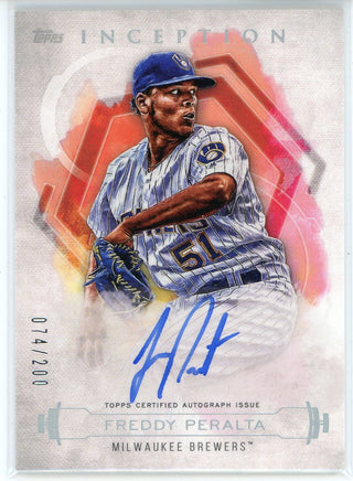 Freddy Peralta Autographed 2019 Topps Inception Card #RES-FP