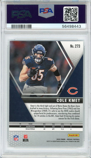 Cole Kmet 2020 Panini Mosaic Rookie Card #273 (PSA)