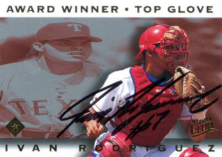 Ivan Rodriguez Autographed Fleer Card #1/25