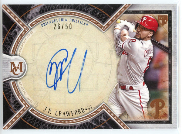 JP Crawford Autographed 2018 Topps Museum Collection Card #AA-JC