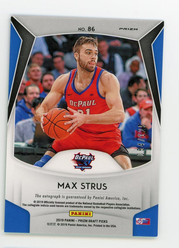 Max Strus 2019 Panini Prizm Draft Picks Green Prizm Autographed Card #86 /125