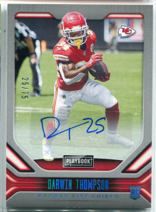 Darwin Thompson Autographed 2019 Panini Playbook Rookie Card