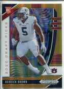 Derrick Brown 2020 Prizm Draft Picks Orange Rookie Card 101/149