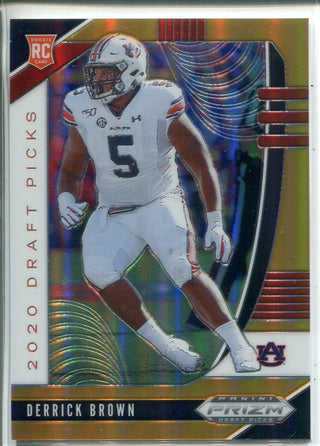 Derrick Brown 2020 Prizm Draft Picks Orange Rookie Card 101/149