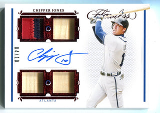 Chipper Jones 2021 Panini Flawless #QPSCJ Material Auto Card /10