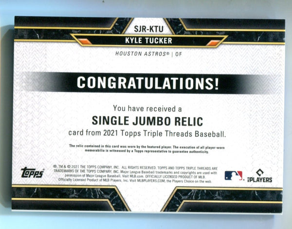 Kyle Tucker 2021 Topps Triple Threads Jumbo Patch Card #SJRKTU1/3