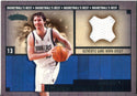 Steve Nash 2002 Fleer Game Worn Jersey Card