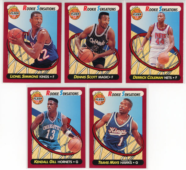 1991 Fleer Rookie Sensations Set of 10 Cards