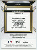 Kyle Hendricks Autographed 2021 Topps Triple Threads Jersey Card #ASJR-KHS