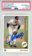 John Smoltz Autographed 1989 Upper Deck Rookie Card #17 (PSA Auto)