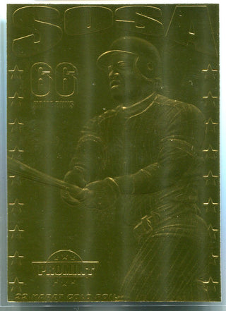 Sammy Sosa 1998 Promint 22KT Gold Card #50B