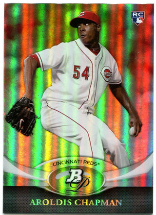 Aroldis Chapman Bowman Platinum Rookie Card #93 2011