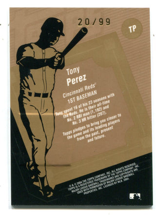 Tony Perez 2004 Topps #TP Jersey Card /99