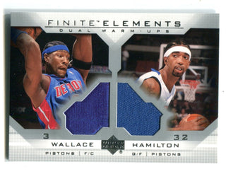 Ben Wallace/Richard Hamilton Upper Deck Finite Elements #FE23 Jersey Card