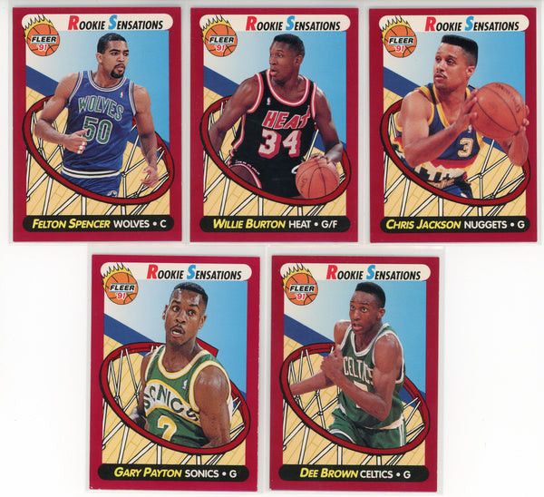 1991 Fleer Rookie Sensations Set of 10 Cards